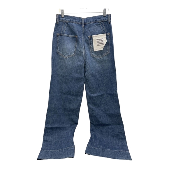 Triarchy Women's Jeans Mr. Onassis High Ris Wide Leg Size 30 Blue MSRP $298 - Picture 7 of 13
